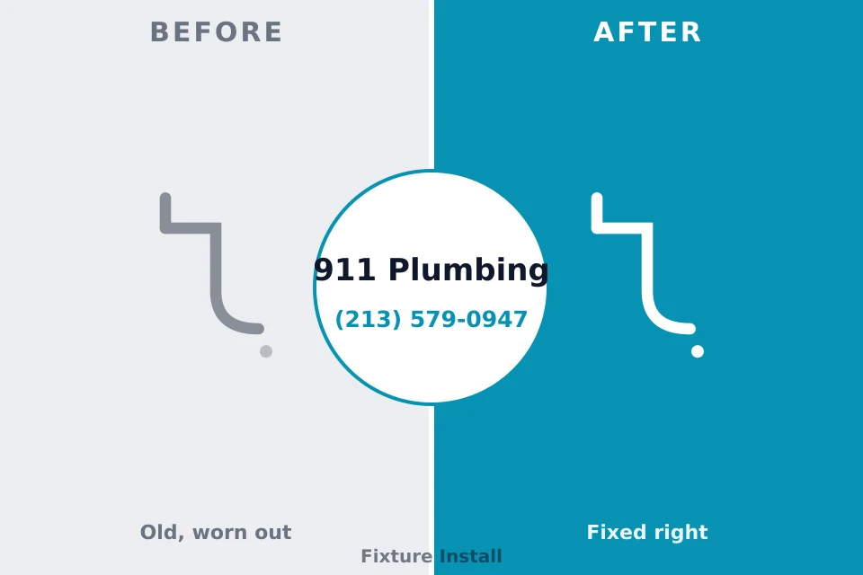 Before and after: plumbing repair Holcomb, KS